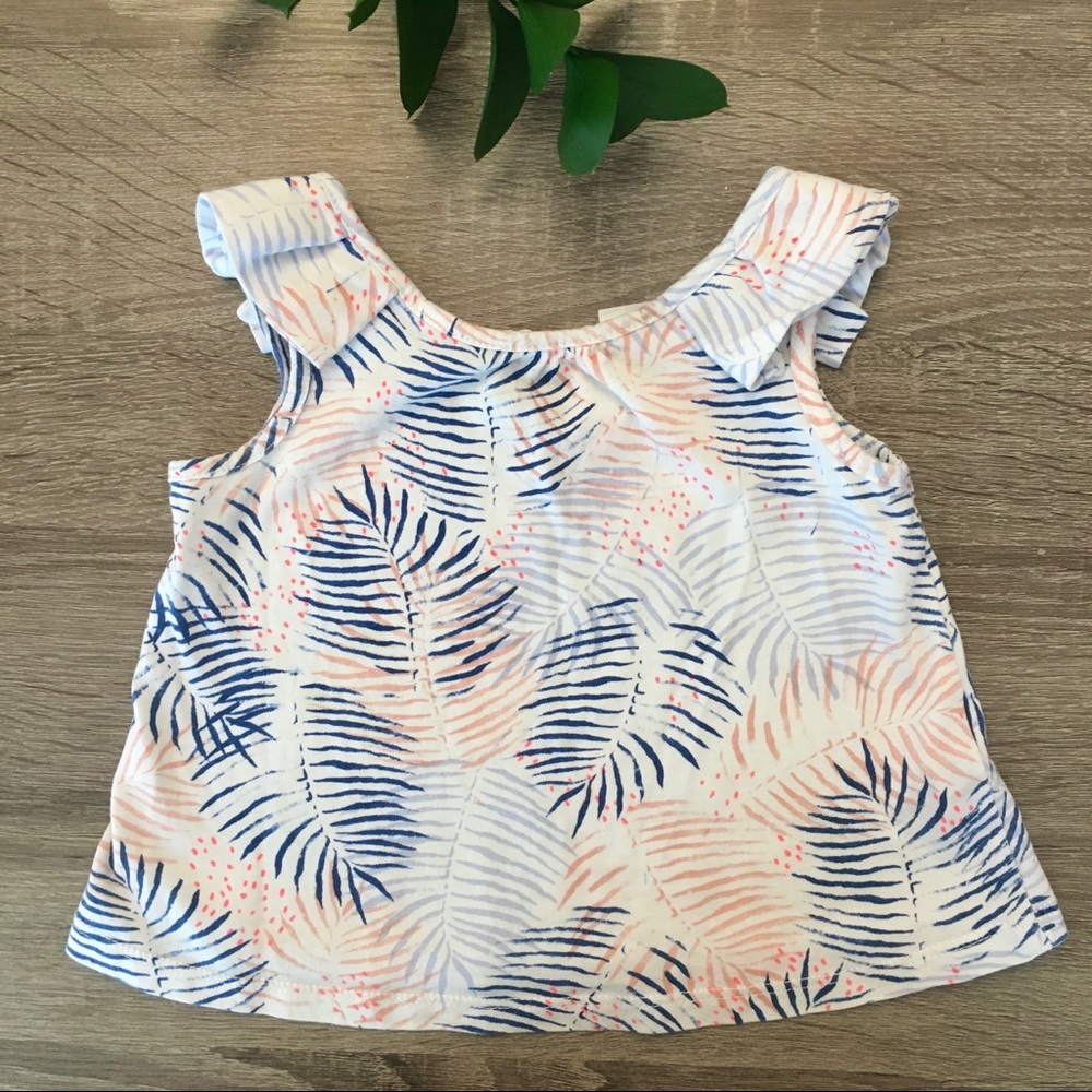 🍋 4/$20 Zara Tropical Flutter Sleeve Top 12M